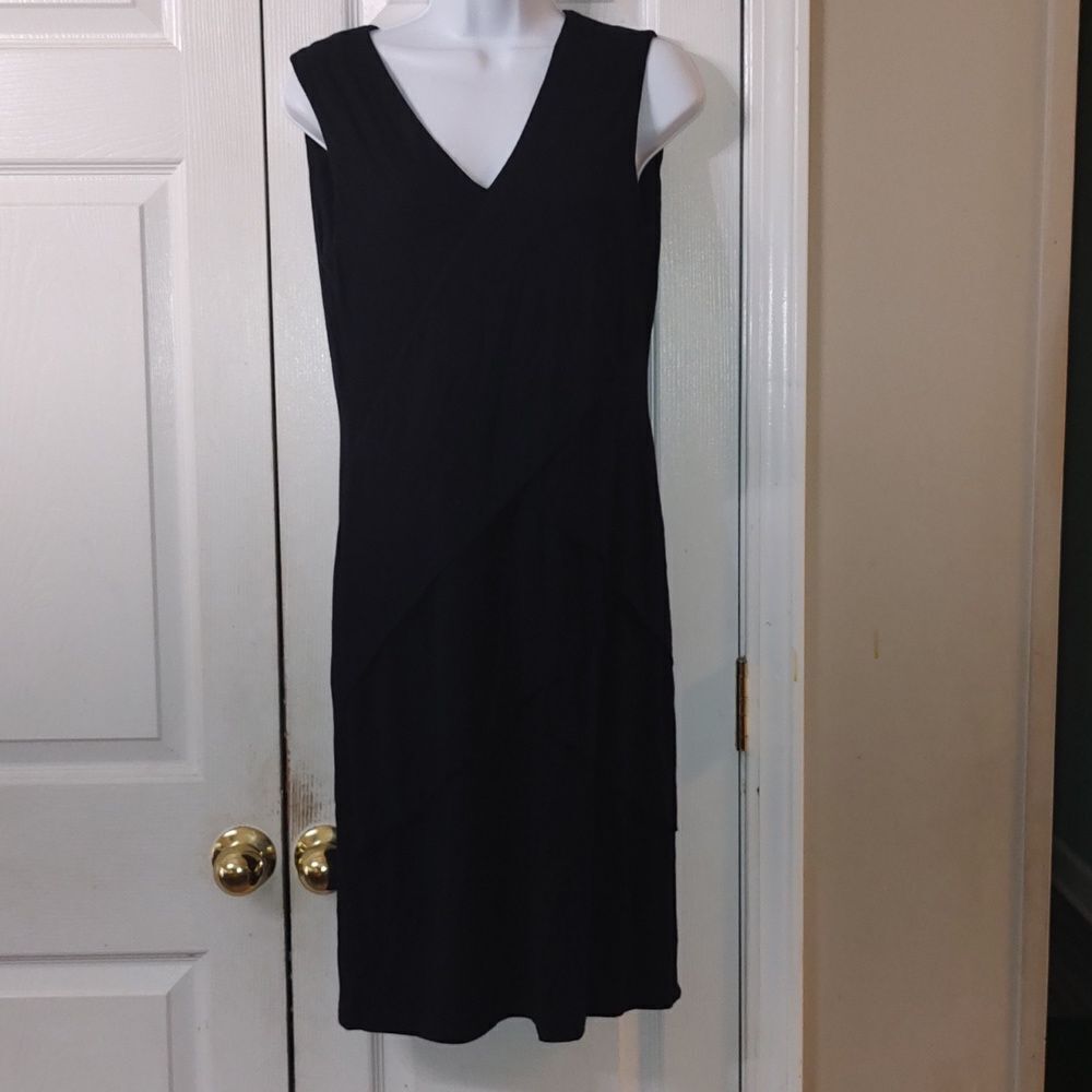 Calvin Klein black tier look sexy little sleeveless black dress Sz 10 - Picture 1 of 6